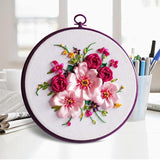 DIY Flowers Ribbon Embroidery