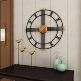 1pcs Retro Metal Mute Wall Clocks