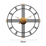 1pcs Retro Metal Mute Wall Clocks