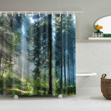 3d green Shower Curtain