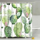 Green Potted Plants Shower Curtain