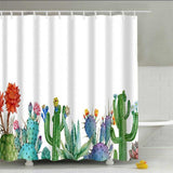 Green Potted Plants Shower Curtain