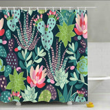 Green Potted Plants Shower Curtain