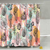 Green Potted Plants Shower Curtain