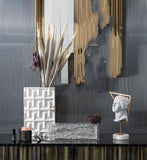 Metal Frame Ceramic Sculpture