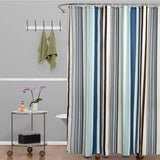 Beautiful Green Striped Shower Curtain