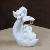 Crescent Couple Elephant Sculpture