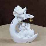 Crescent Couple Elephant Sculpture